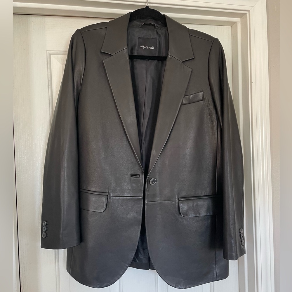 Madewell leather blazer